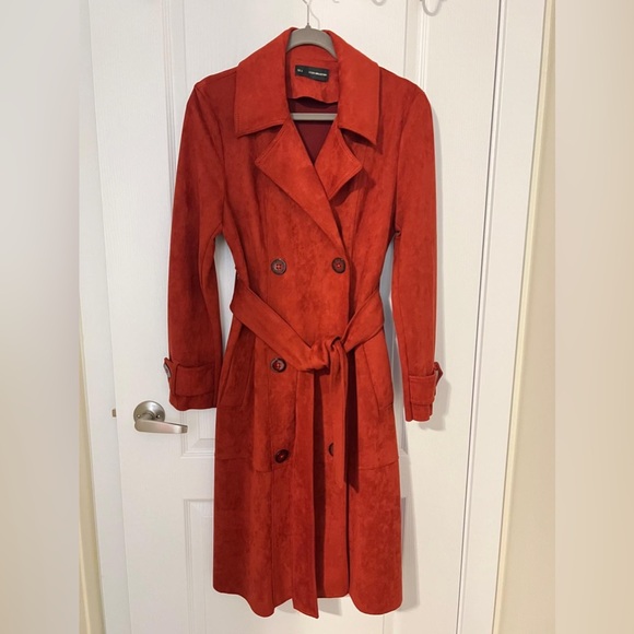 Sfera Collection Jackets & Blazers - Sfera Collection Vibrant Orange Trench Coat